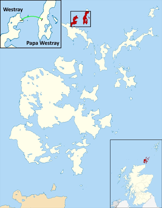Fun Aviation Fact: The World's Shortest Commercial Flight Lasts About 90 Seconds! 2 Westray to Papa Westray, Orkney Islands, Scotland Air Route Map
