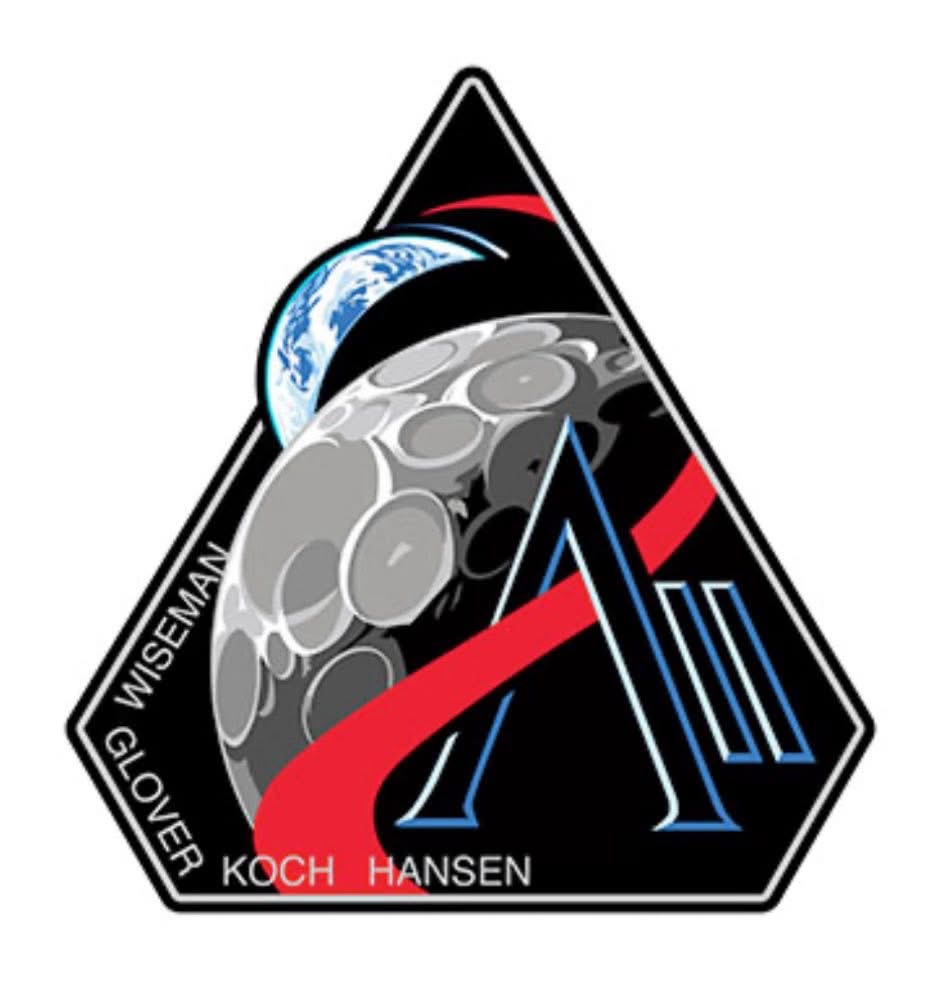 NASA Artemis II mission patch with crew names